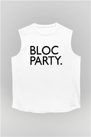 Bloc Party Beyaz Unisex Kolsuz Tişört