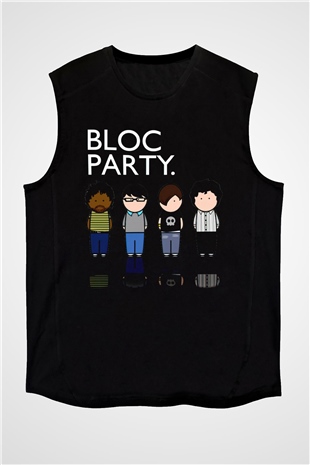 Bloc Party Siyah Unisex Kolsuz Tişört