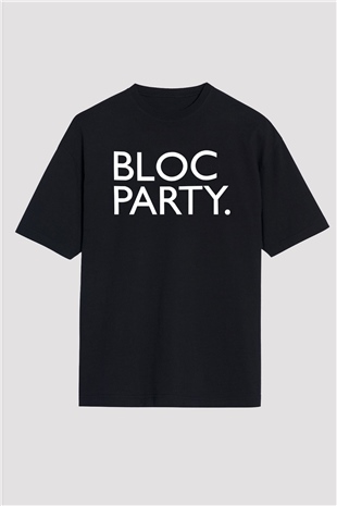 Bloc Party Siyah Unisex Oversize Tişört T-Shirt