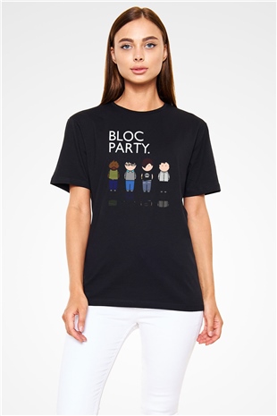 Bloc Party Siyah Unisex Tişört T-Shirt - TişörtFabrikası
