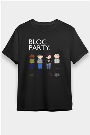 Bloc Party Siyah Unisex Tişört T-Shirt - TişörtFabrikası