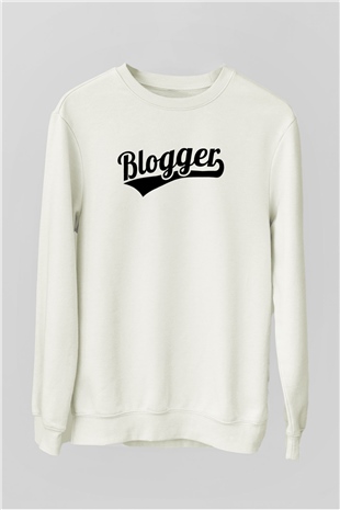 Blogger Beyaz Unisex Sweatshirt