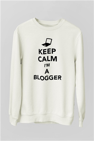 Blogger Beyaz Unisex Sweatshirt