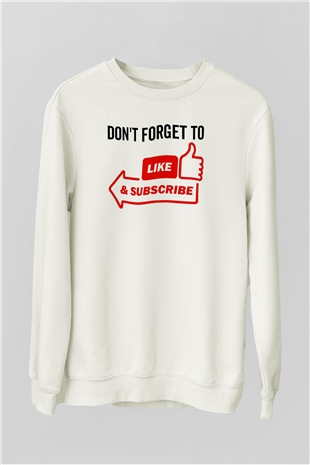 Blogger Beyaz Unisex Sweatshirt
