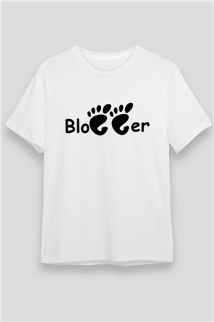Blogger Beyaz Unisex Tişört T-Shirt - TişörtFabrikası