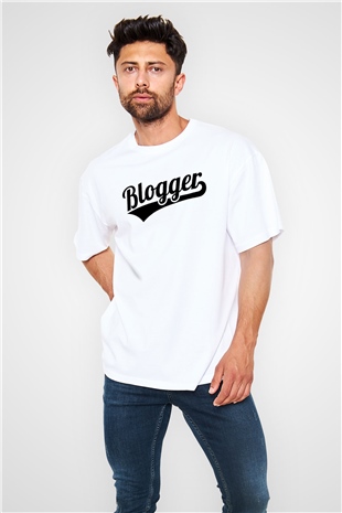 Blogger Beyaz Oversize Tişört Oversize T-shirt - TişörtFabrikası