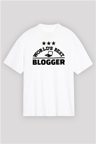 Blogger Beyaz Oversize Tişört Oversize T-shirt - TişörtFabrikası