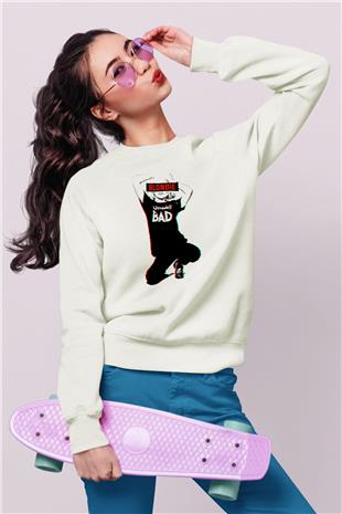 Blondie - Debbie Harry Baskılı Beyaz Unisex Sweatshirt