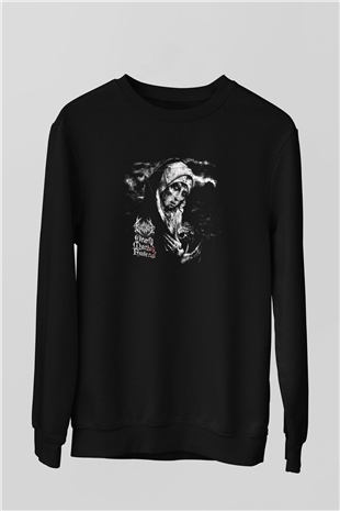 Bloodbath Baskılı Unisex Siyah Sweatshirt