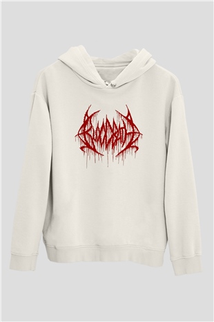 Bloodbath Beyaz Unisex Kapşonlu Sweatshirt