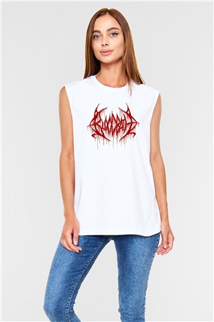 Bloodbath Beyaz Unisex Kolsuz Tişört