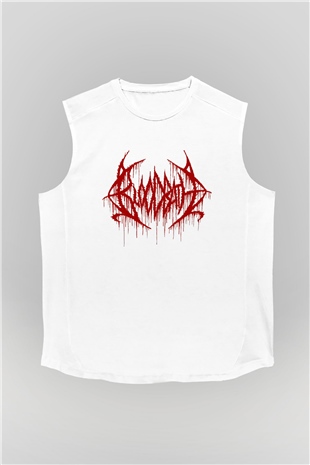 Bloodbath Beyaz Unisex Kolsuz Tişört