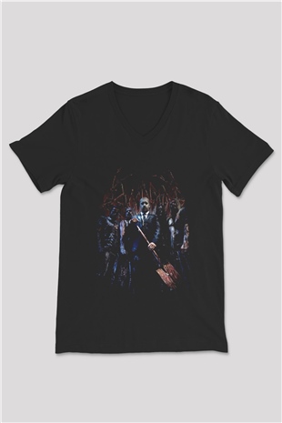 Bloodbath Siyah Unisex V Yaka Tişört