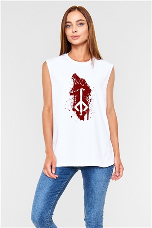 Bloodborne Beyaz Unisex Kolsuz Tişört