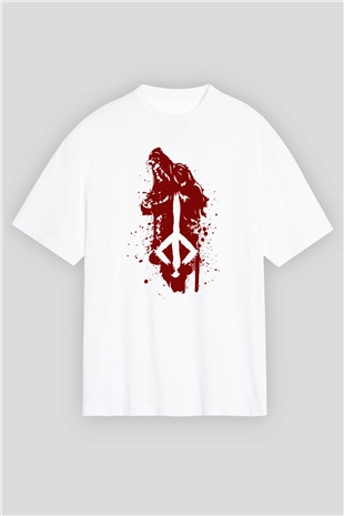 Bloodborne Beyaz Unisex Oversize Tişört T-Shirt