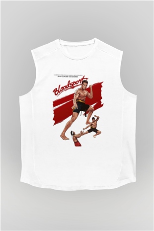 Bloodsport Kan Sporu Beyaz Unisex Kolsuz Tişört
