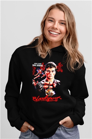 Bloodsport Kan Sporu Siyah Unisex Hoodie