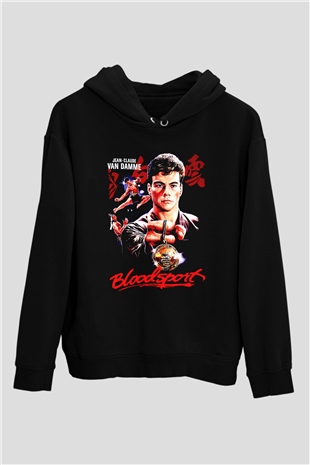 Bloodsport Kan Sporu Siyah Unisex Hoodie