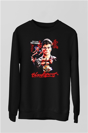 Bloodsport Kan Sporu Siyah Unisex  Sweatshirt
