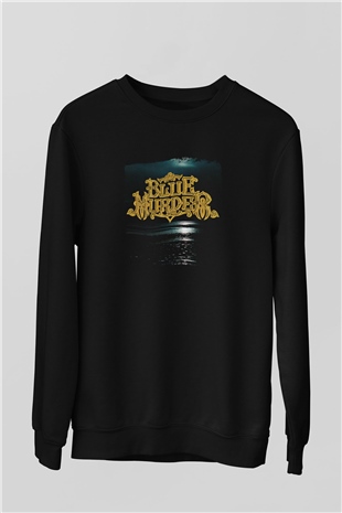 Blue Murder Baskılı Unisex Siyah Sweatshirt