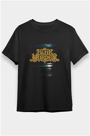Blue Murder Baskılı Unisex Siyah Tişört
