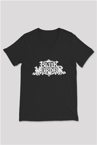 Blue Murder Siyah Unisex V Yaka Tişört