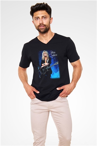 Blue Murder Siyah Unisex V Yaka Tişört T-Shirt