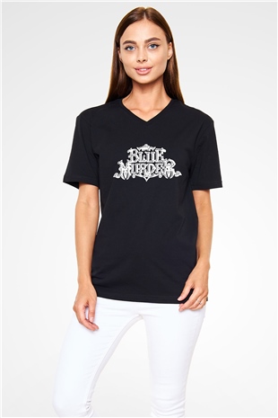 Blue Murder Siyah Unisex V Yaka Tişört