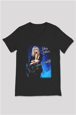 Blue Murder Siyah Unisex V Yaka Tişört T-Shirt