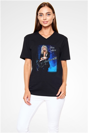 Blue Murder Siyah Unisex V Yaka Tişört T-Shirt