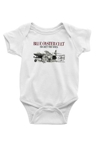 Blue Oyster Cult Baskılı Beyaz Unisex Bebek Body - Zıbın