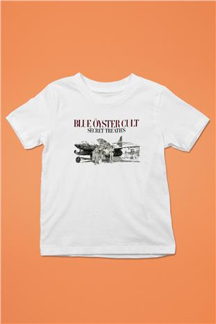 Blue Oyster Cult Baskılı Beyaz Unisex Beyaz Çocuk Tişört - Tshirt