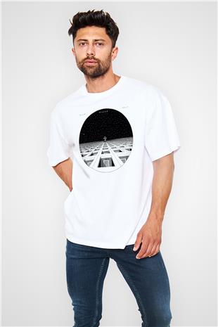 Blue Oyster Cult Baskılı Beyaz Unisex Oversize Tişört - Tshirt