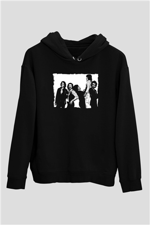 Blue Oyster Cult Baskılı Unisex Siyah Kapüşonlu Sweatshirt