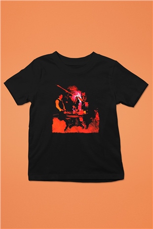 Blue Oyster Cult Baskılı Unisex Siyah Çocuk Tişört - Tshirt
