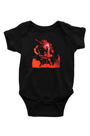 Blue Oyster Cult Baskılı Unisex Siyah Bebek Body - Zıbın