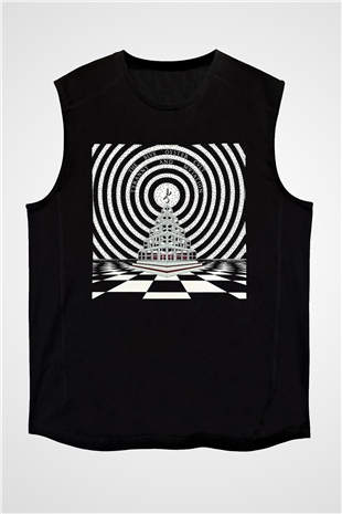 Blue Oyster Cult Baskılı Unisex Siyah Kolsuz Tişört - Tshirt