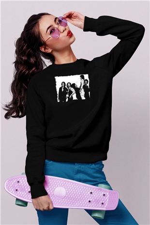 Blue Oyster Cult Baskılı Unisex Siyah Sweatshirt