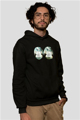 Blue Oyster Cult Baskılı Unisex Siyah Kapüşonlu Sweatshirt