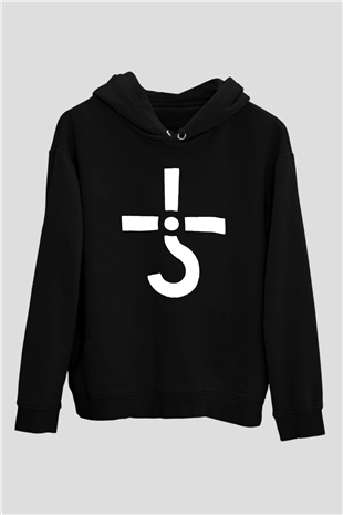 Blue Oyster Cult Baskılı Unisex Siyah Kapüşonlu Sweatshirt