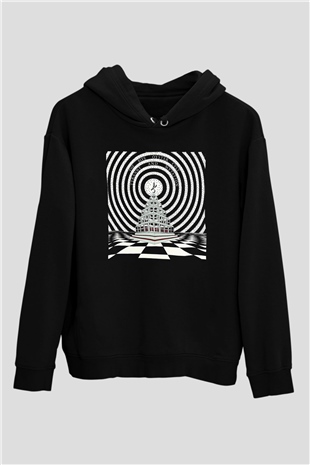 Blue Oyster Cult Baskılı Unisex Siyah Kapüşonlu Sweatshirt