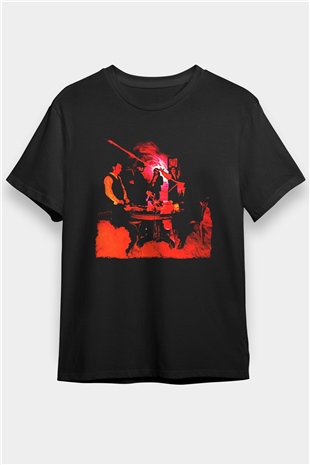 Blue Oyster Cult Baskılı Unisex Siyah Tişört - Tshirt