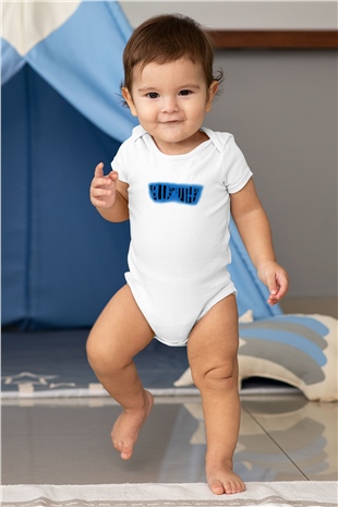 Blues Brothers Baskılı Beyaz Unisex Bebek Body - Zıbın