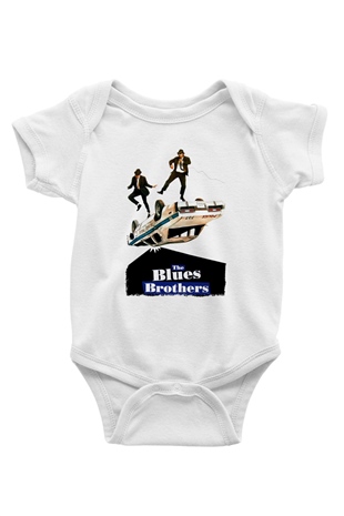 Blues Brothers Beyaz Bebek Body - Zıbın
