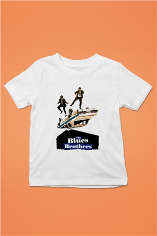 Blues Brothers Beyaz Unisex Çocuk Tişört