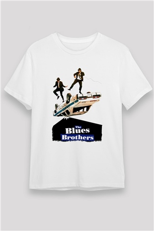 Blues Brothers Beyaz Unisex Tişört T-Shirt