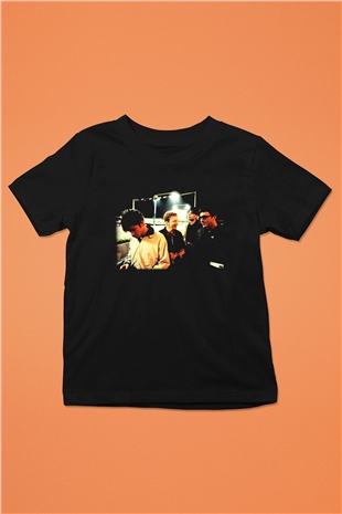 Blur Baskılı Siyah Unisex Çocuk Tişört
