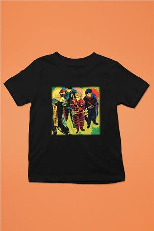 Blur Baskılı Siyah Unisex Çocuk Tişört