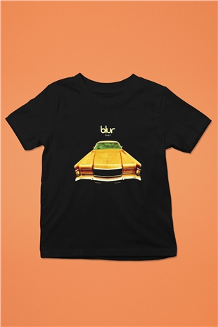 Blur Baskılı Unisex Siyah Çocuk Tişört