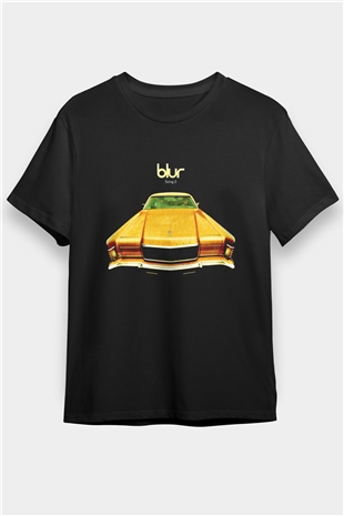 Blur Baskılı Unisex Siyah Tişört